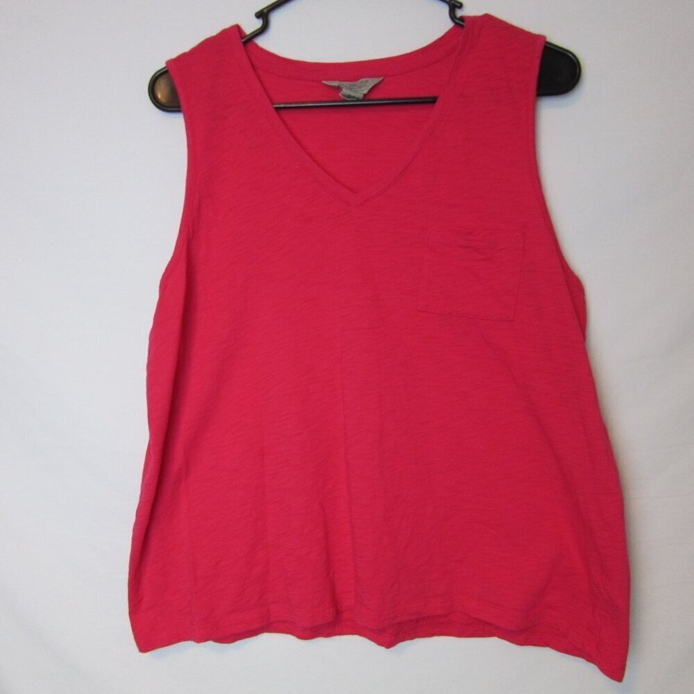 500 Denim Maison Cinqcent Pink Tank Top Pima Cotton Women's XL V-neck